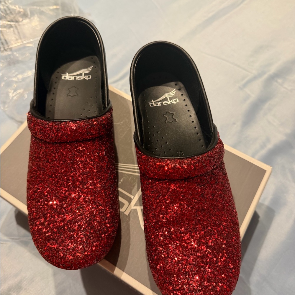 Dansko Sparkling Ruby Clogs